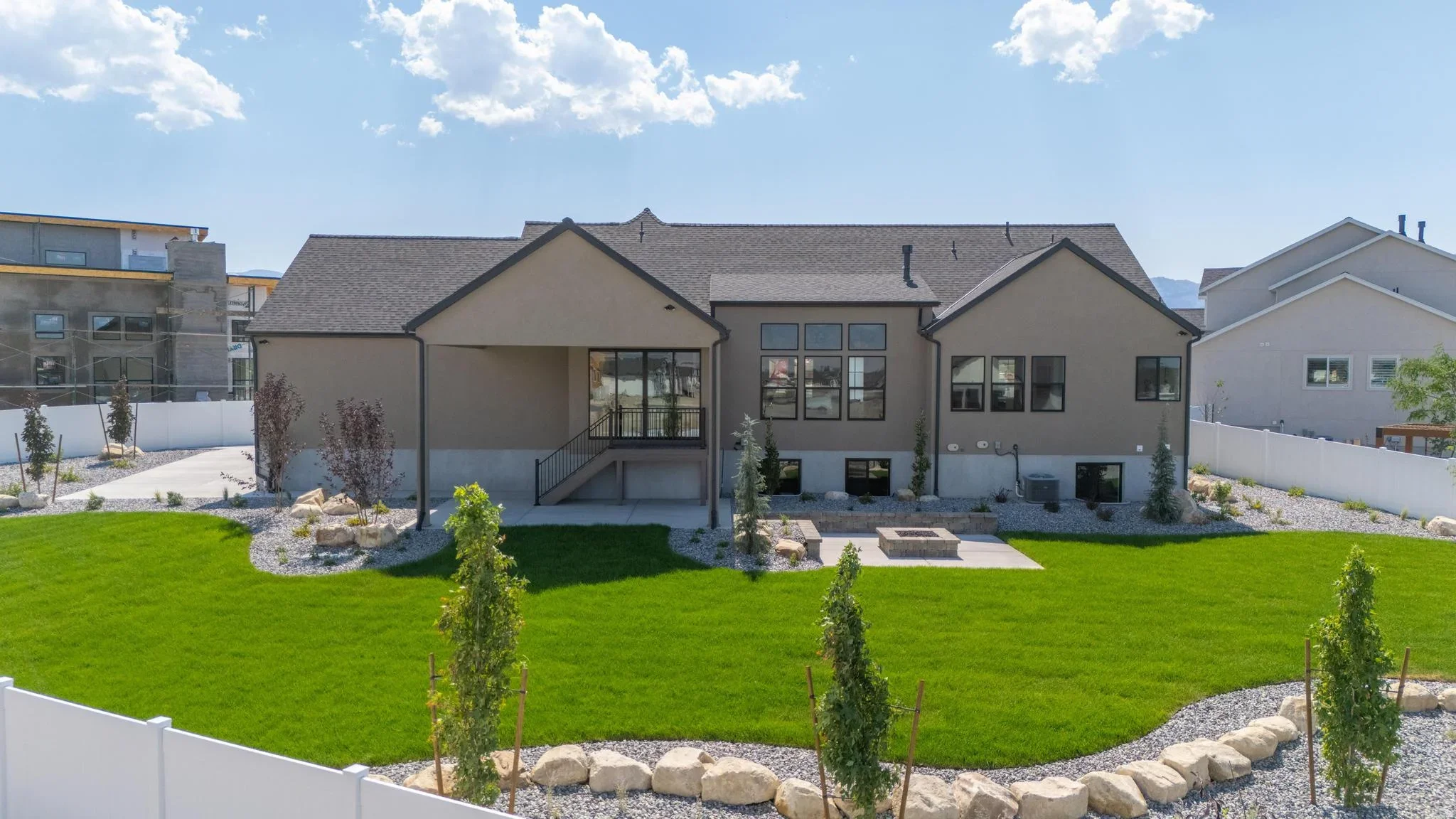 An Eagle Point Homes backyard example showing the relationship between a house and its lot